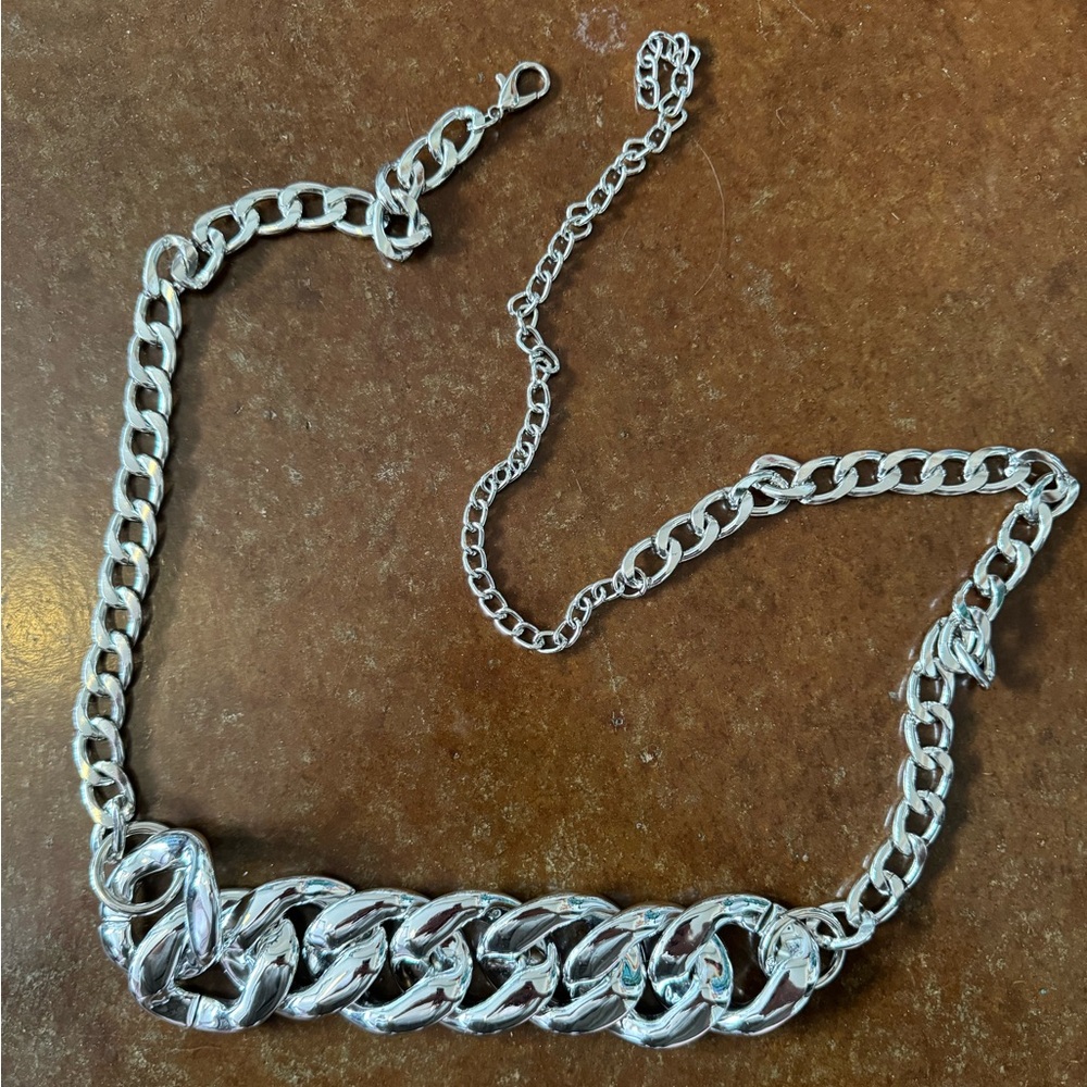 Chunky Silver Belt Chain